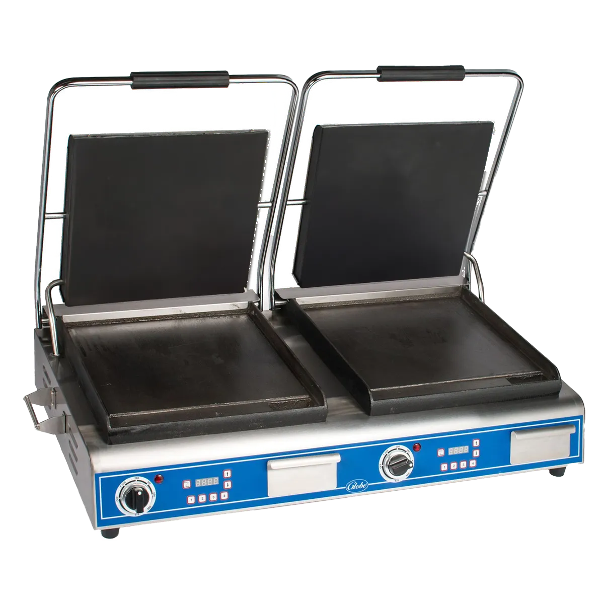 Globe GSGDUE14D, Sandwich / Panini Grill, 208-240V, Electric, Smooth