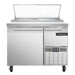 Continental Refrigerator , PA43N, Refrigerated Counter, Pizza Prep Table, 43" W, 1 Door, Made In USA