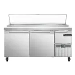 Continental Refrigerator , PA68N, Refrigerated Counter, Pizza Prep Table, 68" W, Made In USA