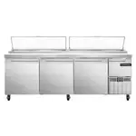 Continental Refrigerator , PA93N, Refrigerated Counter, Pizza Prep Table, 93" W, 4 Doors, Made In USA