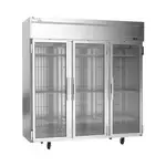 Victory Refrigeration VERSA-3D-GD-HC, Refrigerator, Reach-In, Three-Section, Self-Contained, Glass Door